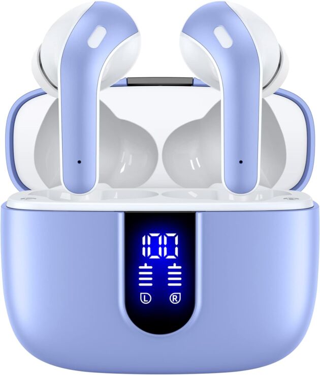 TAGRY Bluetooth Headphones True Wi-fi Earbuds 60H Playback LED Energy Show ...