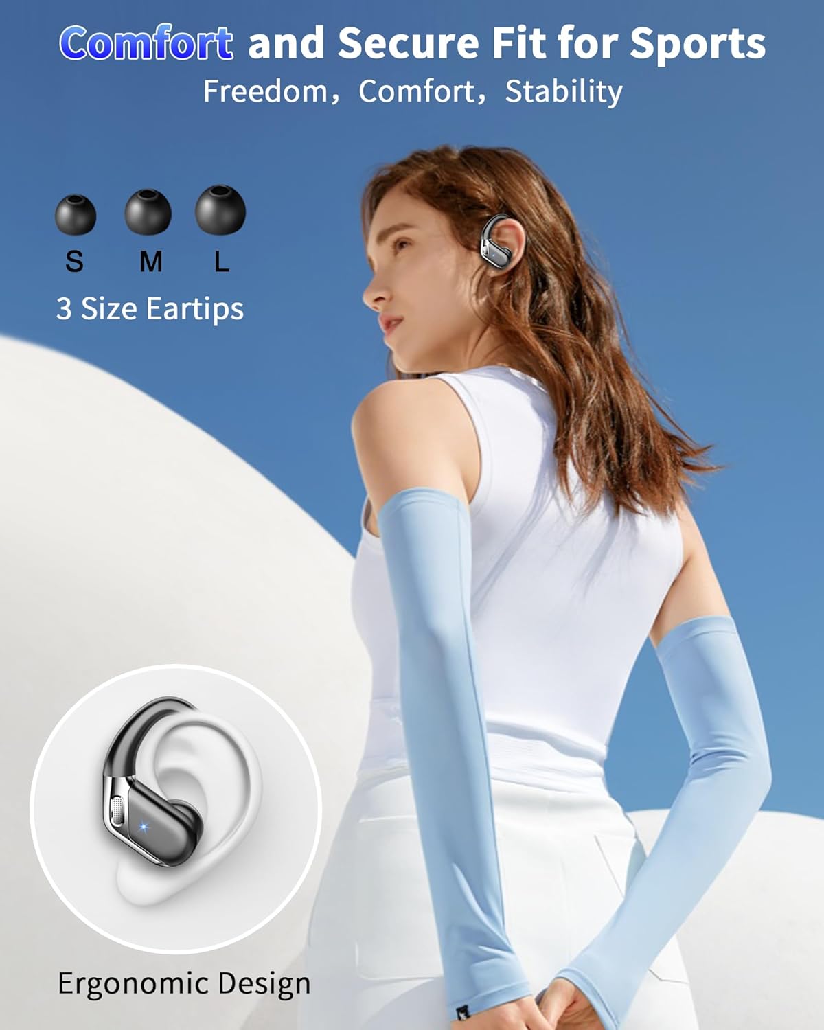 Wi-fi Earbuds, 2026 Bluetooth 5.4 Headphones Sport, Bluetooth Earbuds with EN... - Image 6