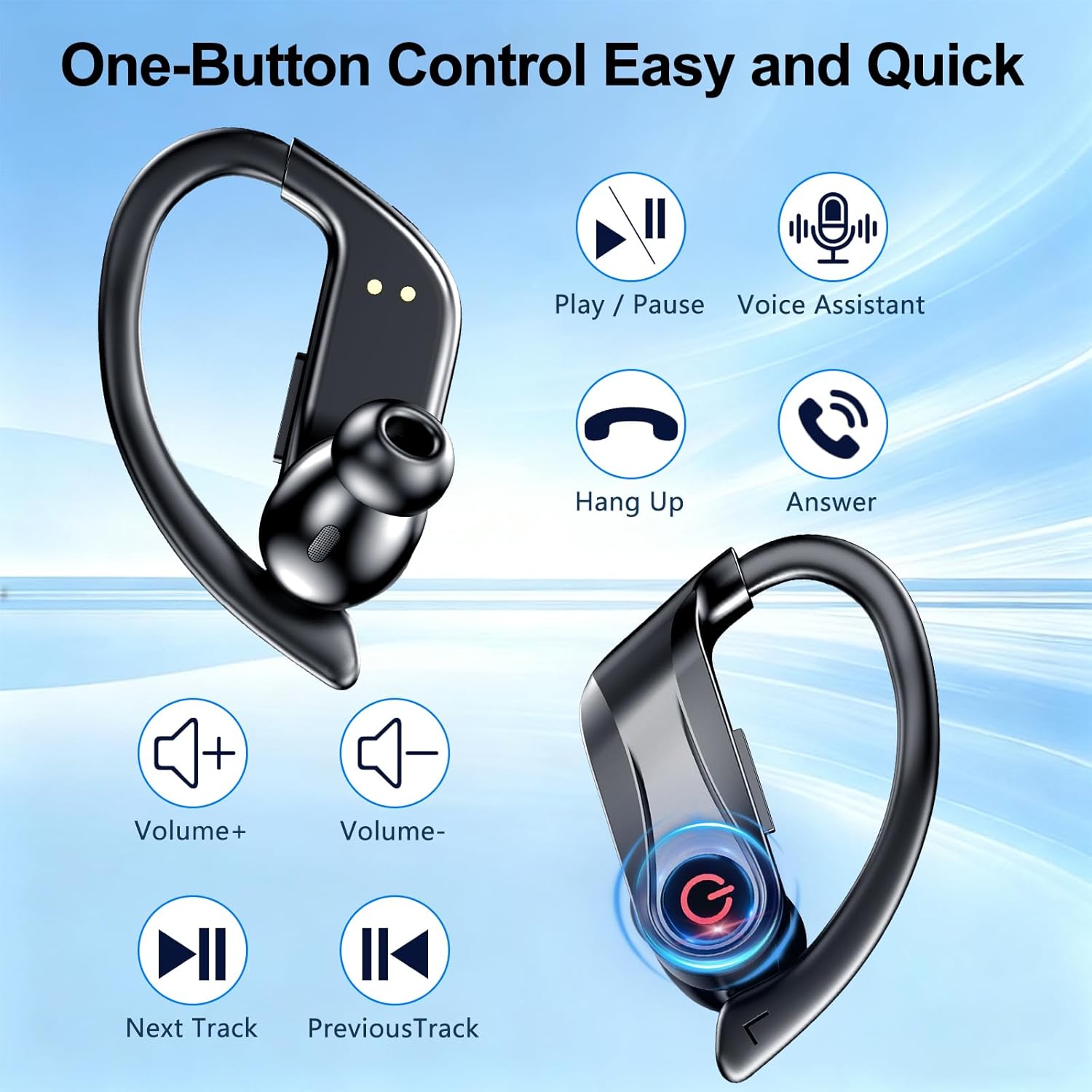 EUQQ True Wi-fi Earbuds, 2026 Sport Bluetooth 6.1 Headphones with Microphone ... - Image 8
