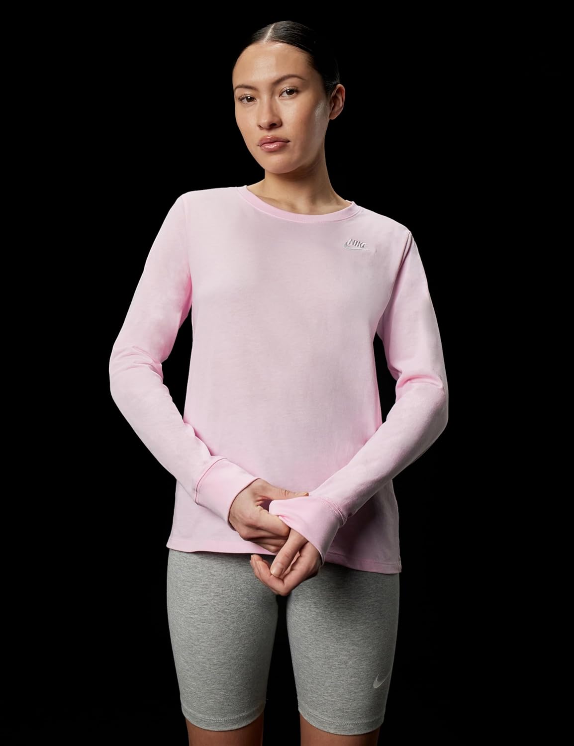 Nike Girls's Sportswear Membership Lengthy-Sleeve T-Shirt - Image 2