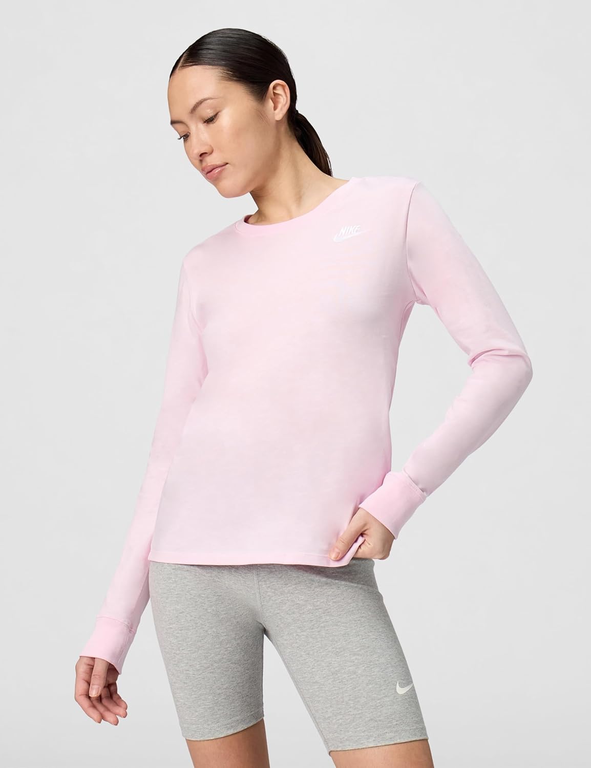 Nike Girls's Sportswear Membership Lengthy-Sleeve T-Shirt - Image 4