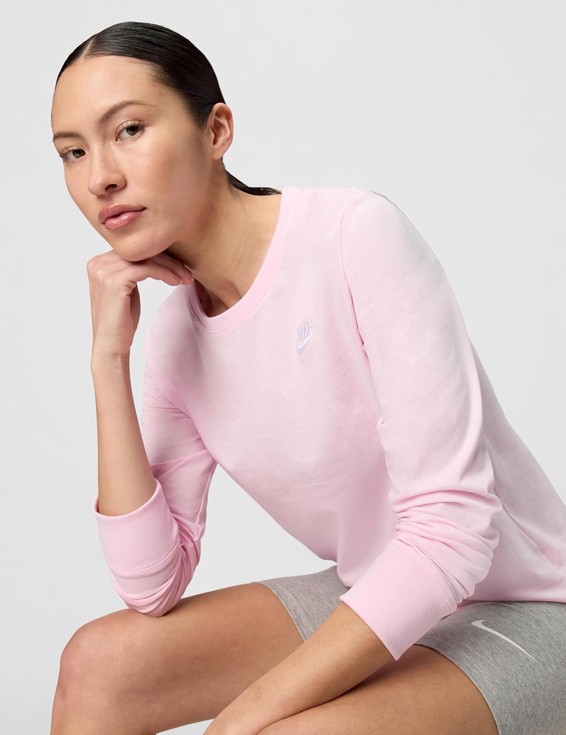 Nike Girls's Sportswear Membership Lengthy-Sleeve T-Shirt - Image 5