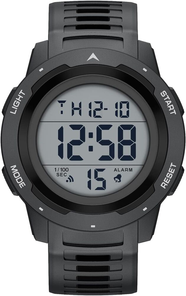 GOLDEN HOUR Mens Waterproof Digital Sport Watches Vast Display screen Straightforward Learn Show ...