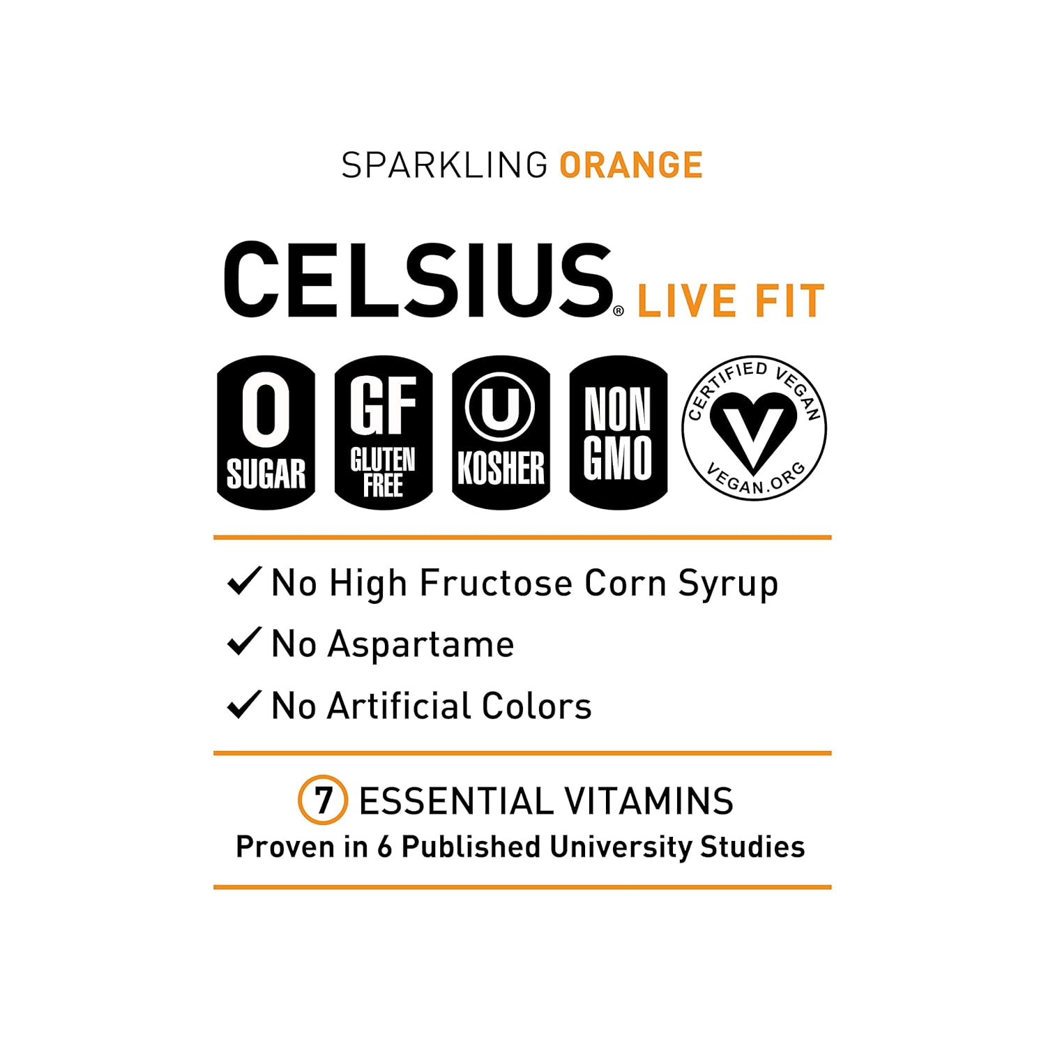 CELSIUS Glowing Orange, Purposeful Important Power Drink 12 Fl Oz (Pack of 12... - Image 4