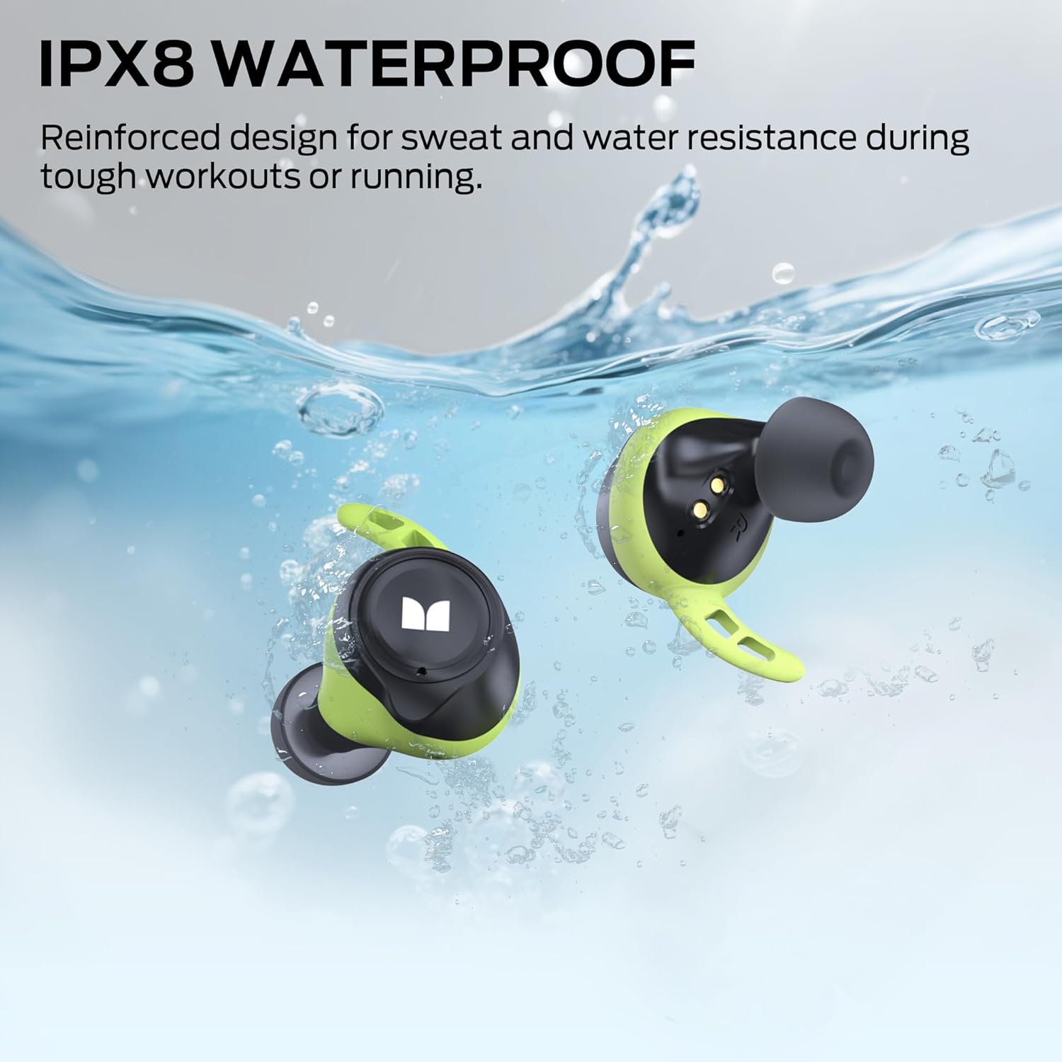 Monster Champion True Wi-fi Earbuds, CVC 8.0 Noise Cancellation, 100Hrs Charg... - Image 3
