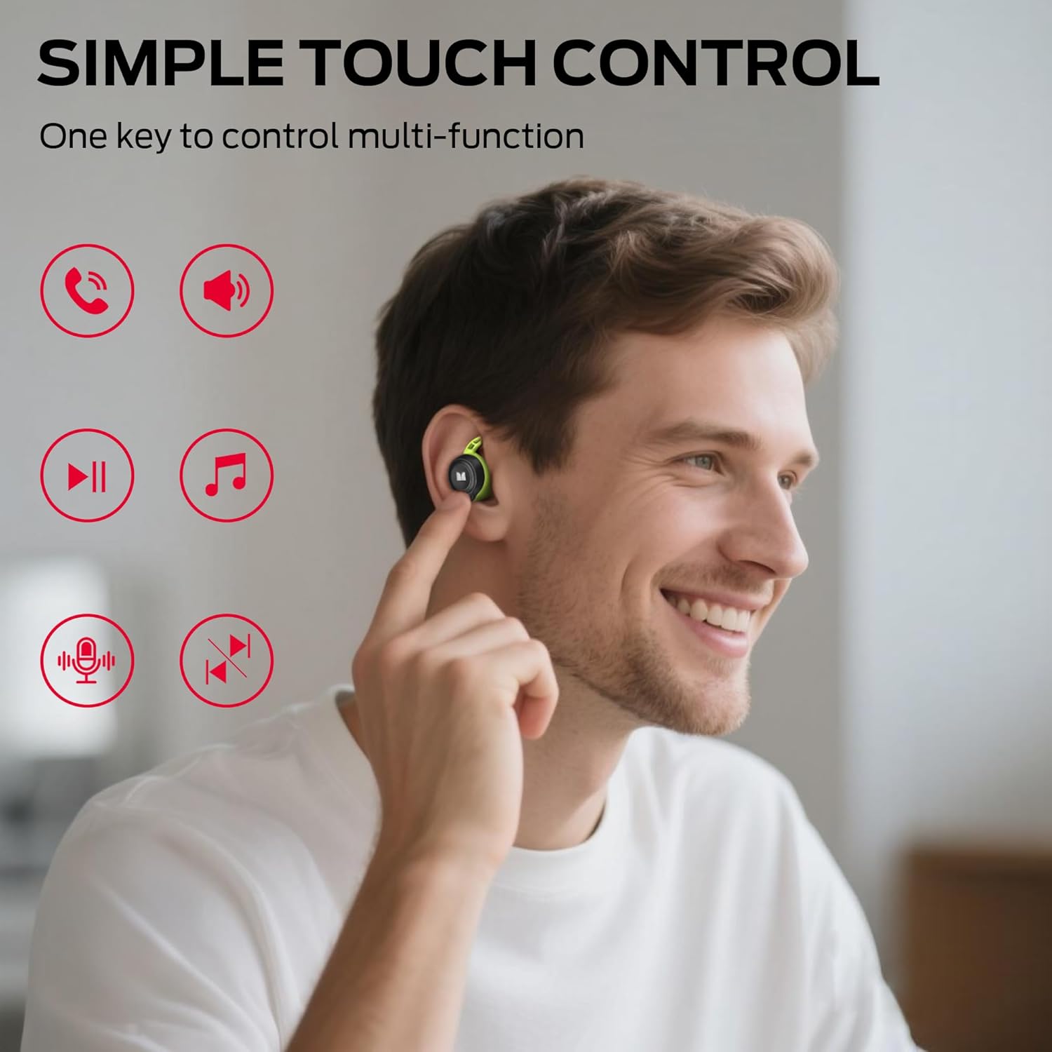 Monster Champion True Wi-fi Earbuds, CVC 8.0 Noise Cancellation, 100Hrs Charg... - Image 5