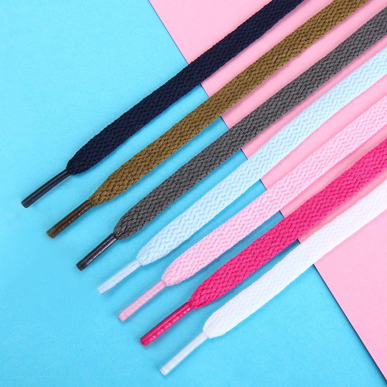 Handshop Flat Shoelaces 5/16" - 20 Colours in 36"-72" Shoe Laces For Sneakers - Image 5
