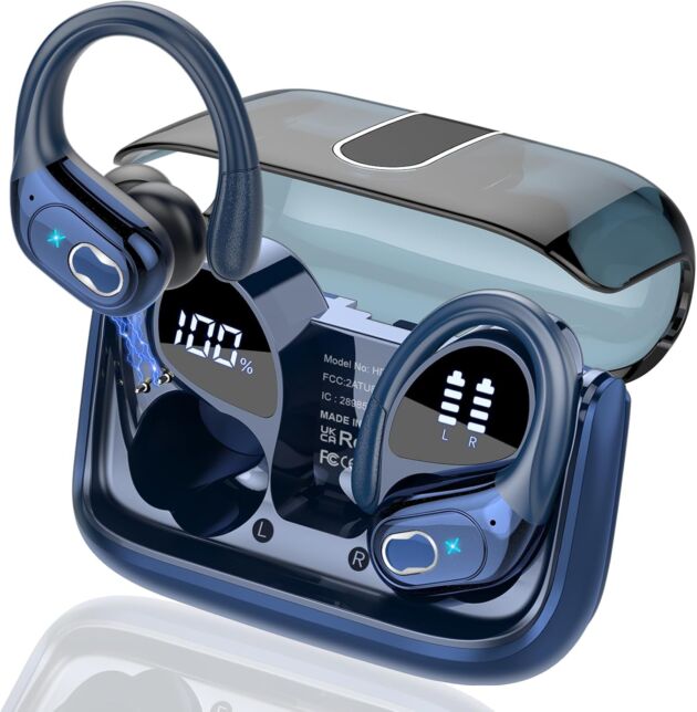 Wi-fi Earbuds 75hrs Bluetooth 5.4 Headphone Sport, 2026 Bluetooth Earbuds Ste...