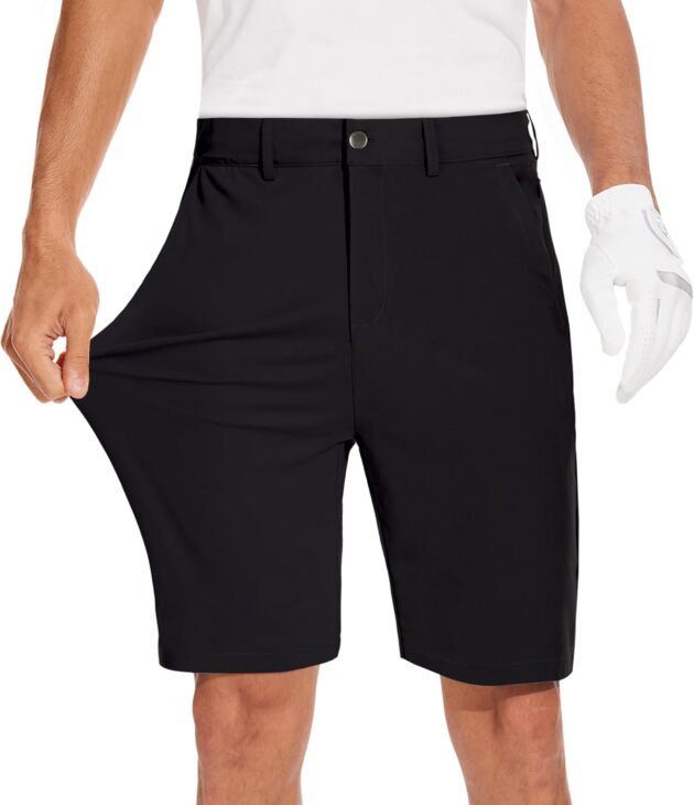 JWM Mens 7"/9" Stretch Golf Shorts - Light-weight Hybrid Informal Gown Work Flat F...
