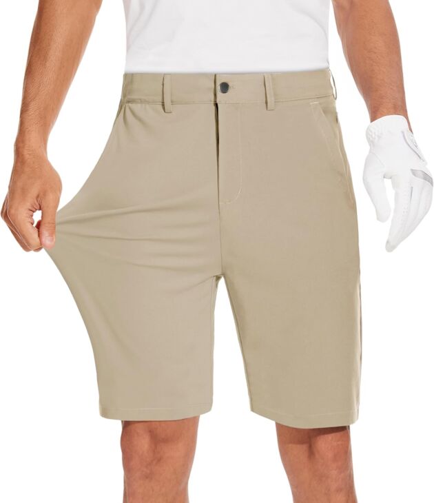 JWM Mens 7"/9" Stretch Golf Shorts - Light-weight Hybrid Informal Costume Work Flat F...