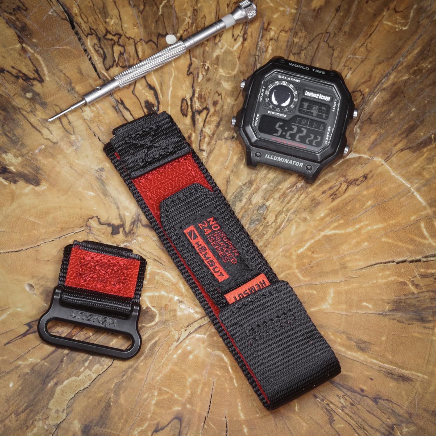 18mm Sturdy Nylon Watch Band Appropriate with CASIO DW-H5600, AE-1000W, AE-1100W... - Image 3