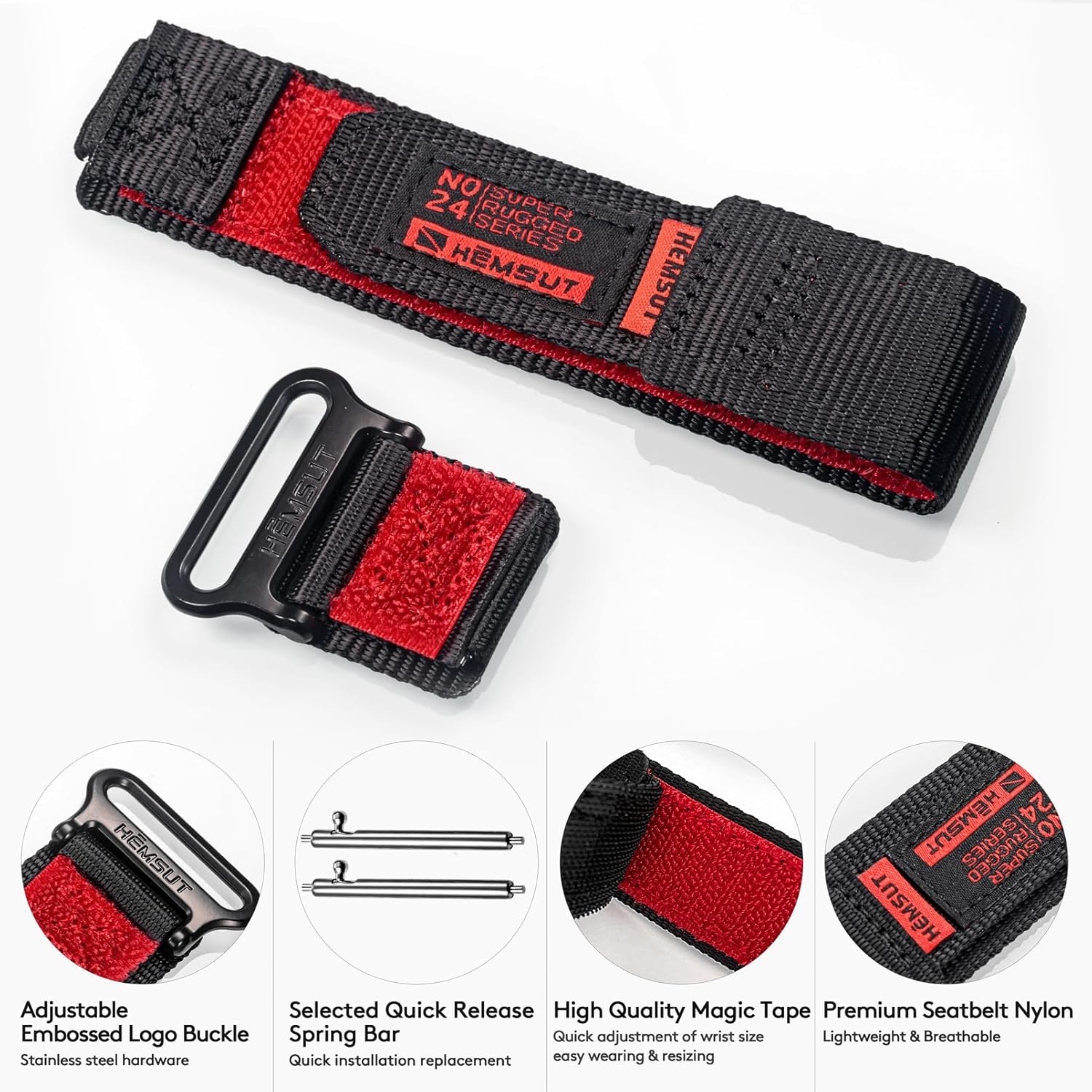 18mm Sturdy Nylon Watch Band Appropriate with CASIO DW-H5600, AE-1000W, AE-1100W... - Image 5