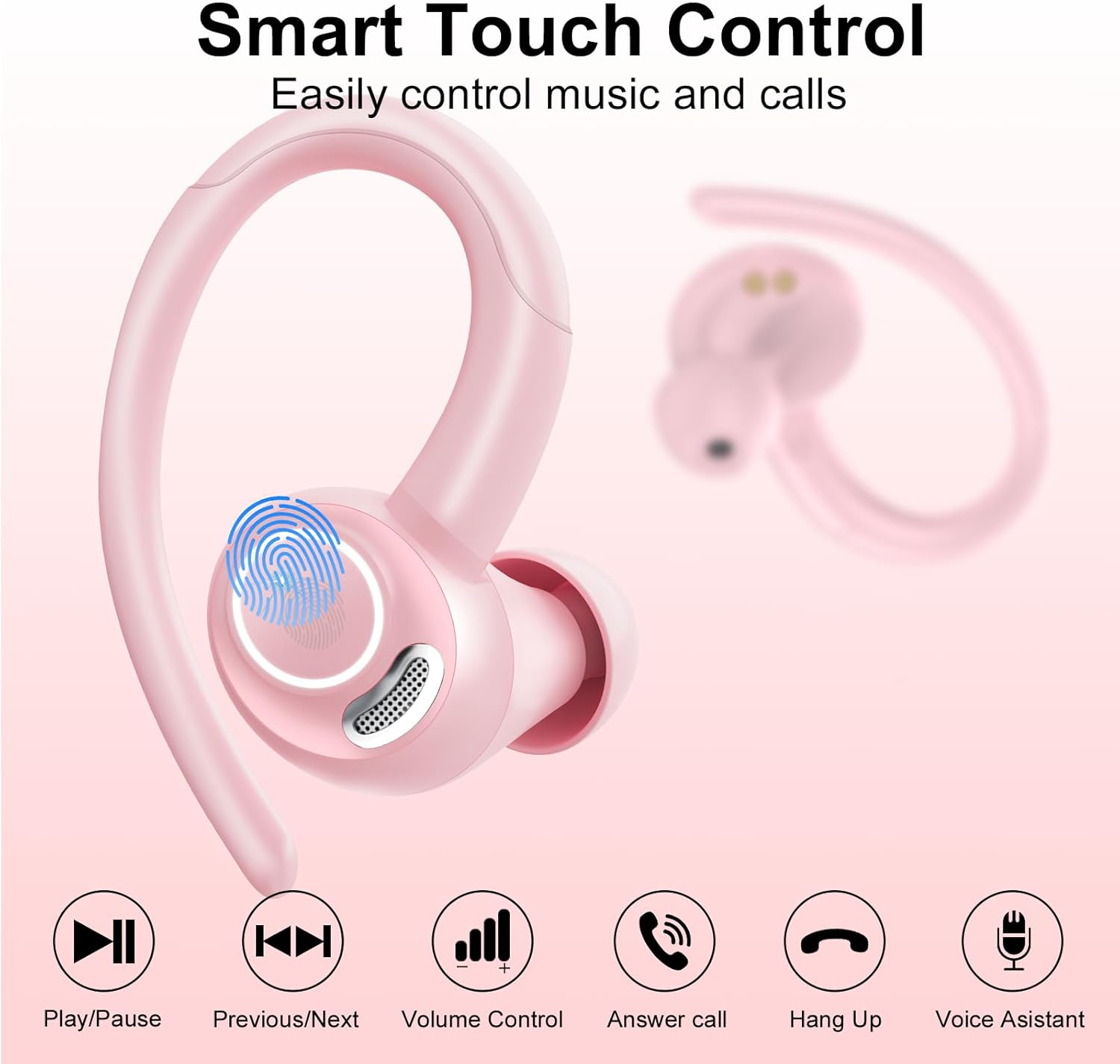 Wi-fi Earbuds Bluetooth 5.3 Headphones Sports activities, 48Hrs Playtime Bluetooth Earbu... - Image 7