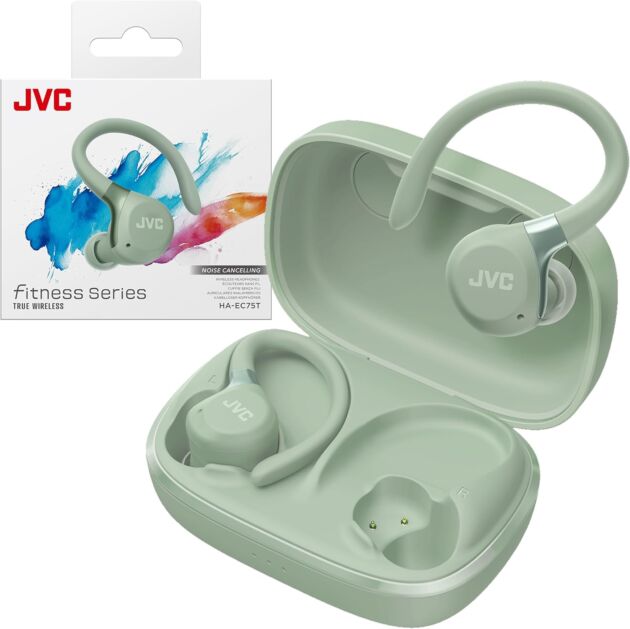 JVC Health Collection True Wi-fi Sport Earbuds with Adjustable Hooks, Lively Noi...