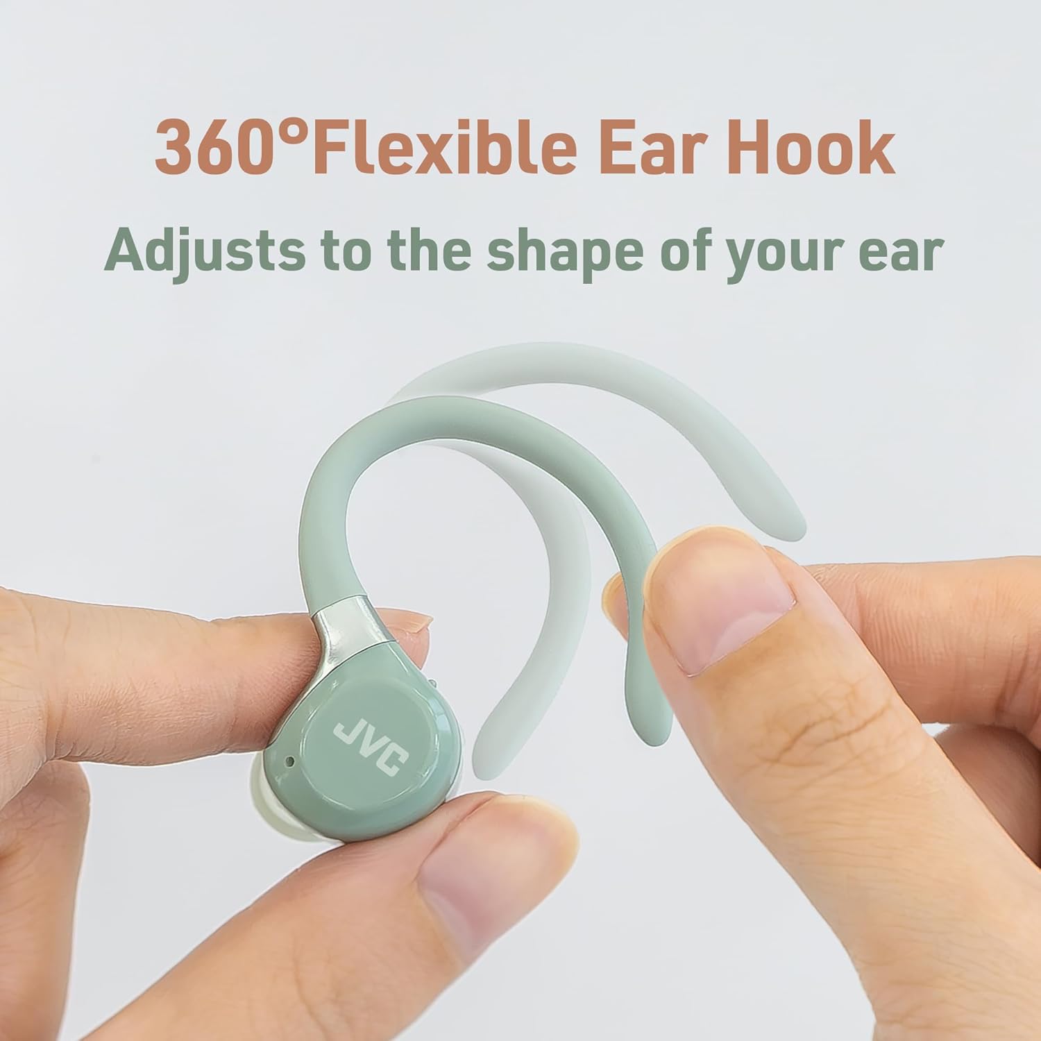 JVC Health Collection True Wi-fi Sport Earbuds with Adjustable Hooks, Lively Noi... - Image 3