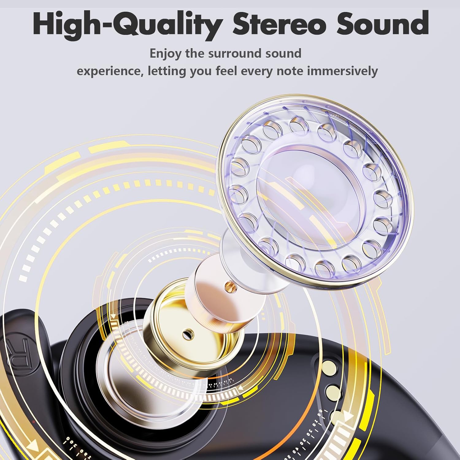 Wi-fi Earbuds Bluetooth Headphones 48Hrs Play Again Sports activities Earphones with LED ... - Image 5