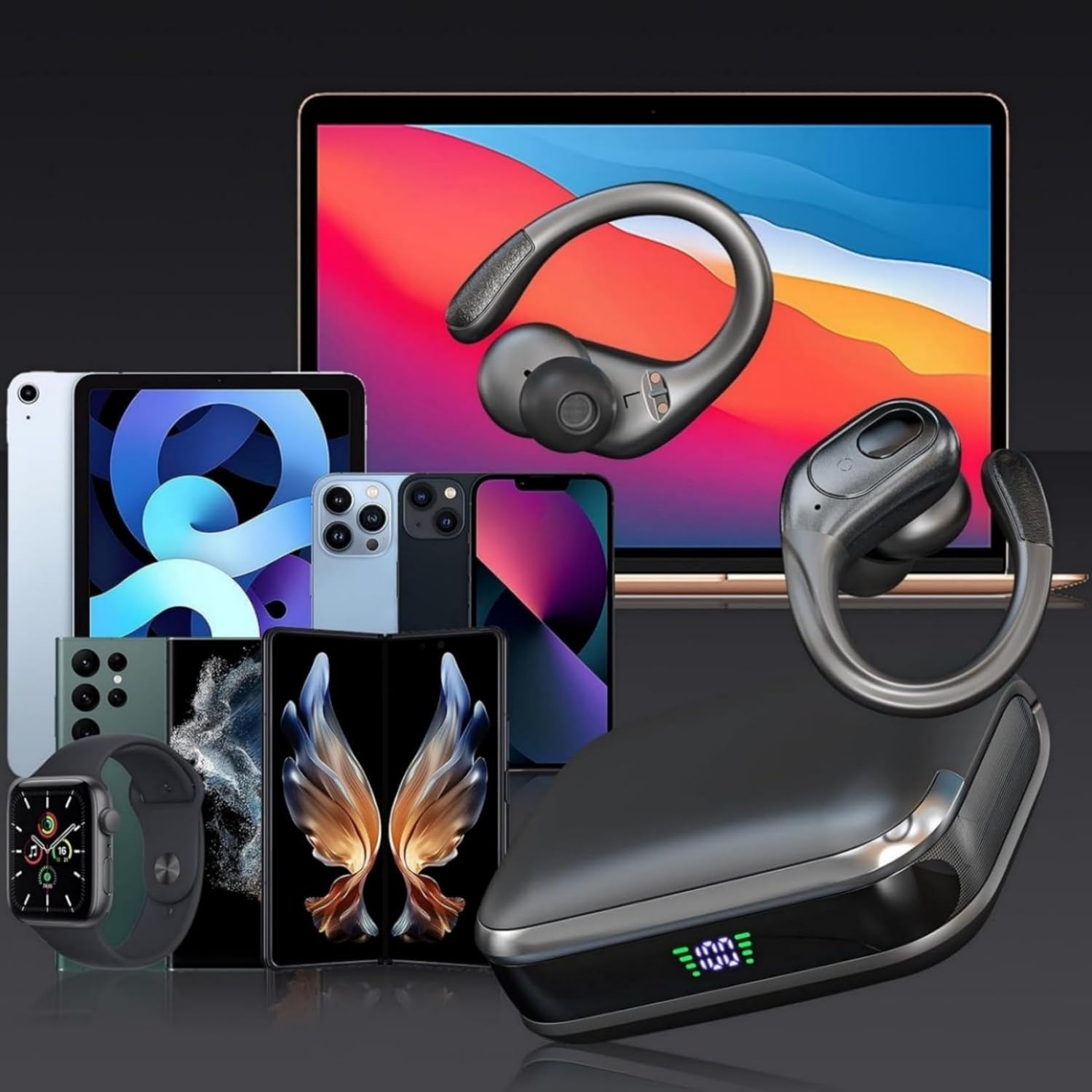 Wi-fi Earbuds, Sports activities Bluetooth Headphones, 75Hrs Playtime Ear Buds with LED ... - Image 7