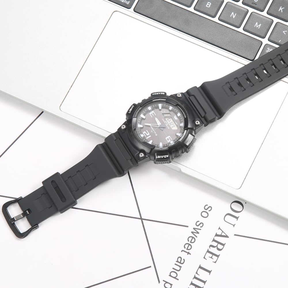 Resin strap Appropriate with Casio AEQ110BW AQ-S810 W735H AQ-S800W watch band met... - Image 5