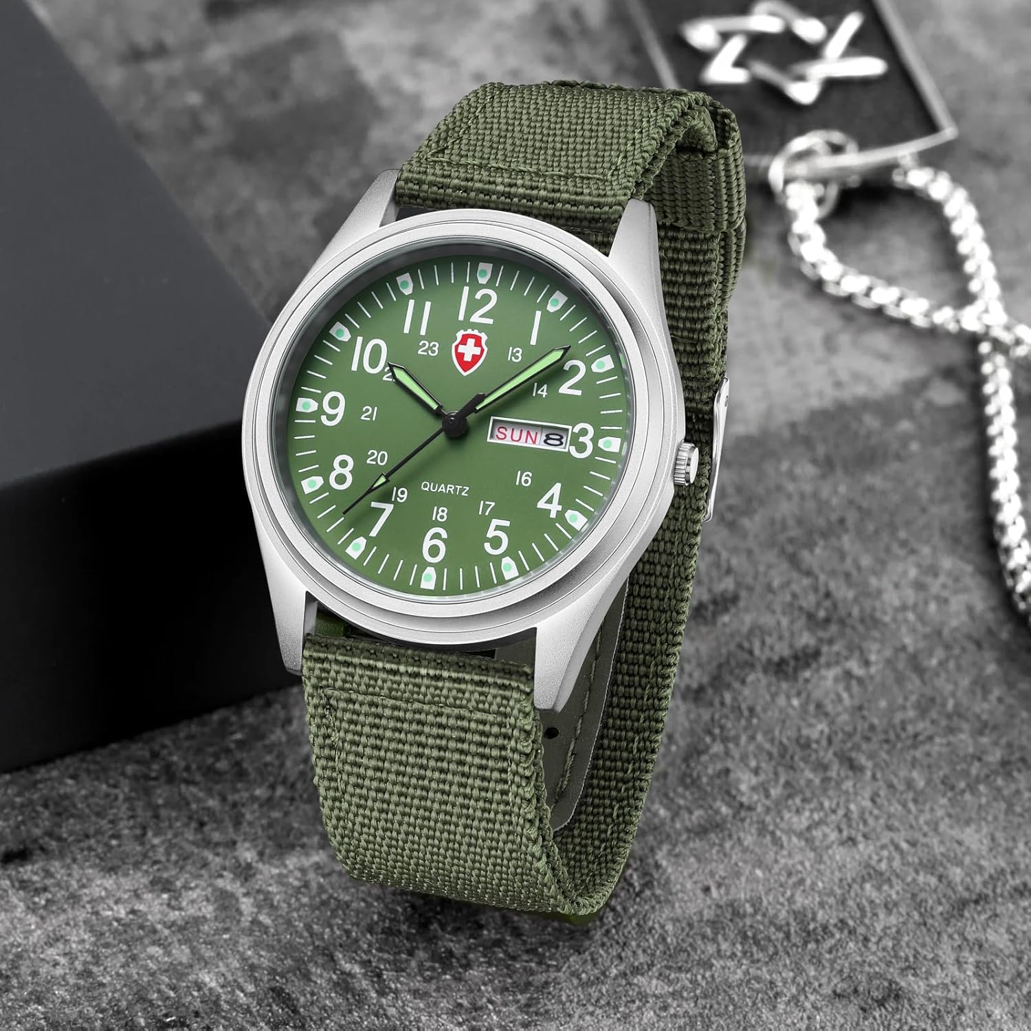 Gosasa Unisex Navy Watches Sport Textile Nylon Strap Fashionable Males Watch Lumin... - Image 4