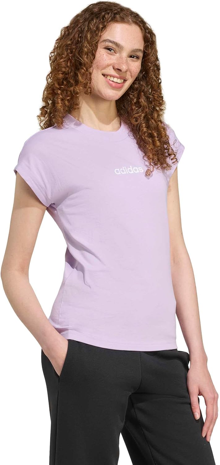adidas Girls's Linear Single Jersey Sportswear T-Shirt - Image 2