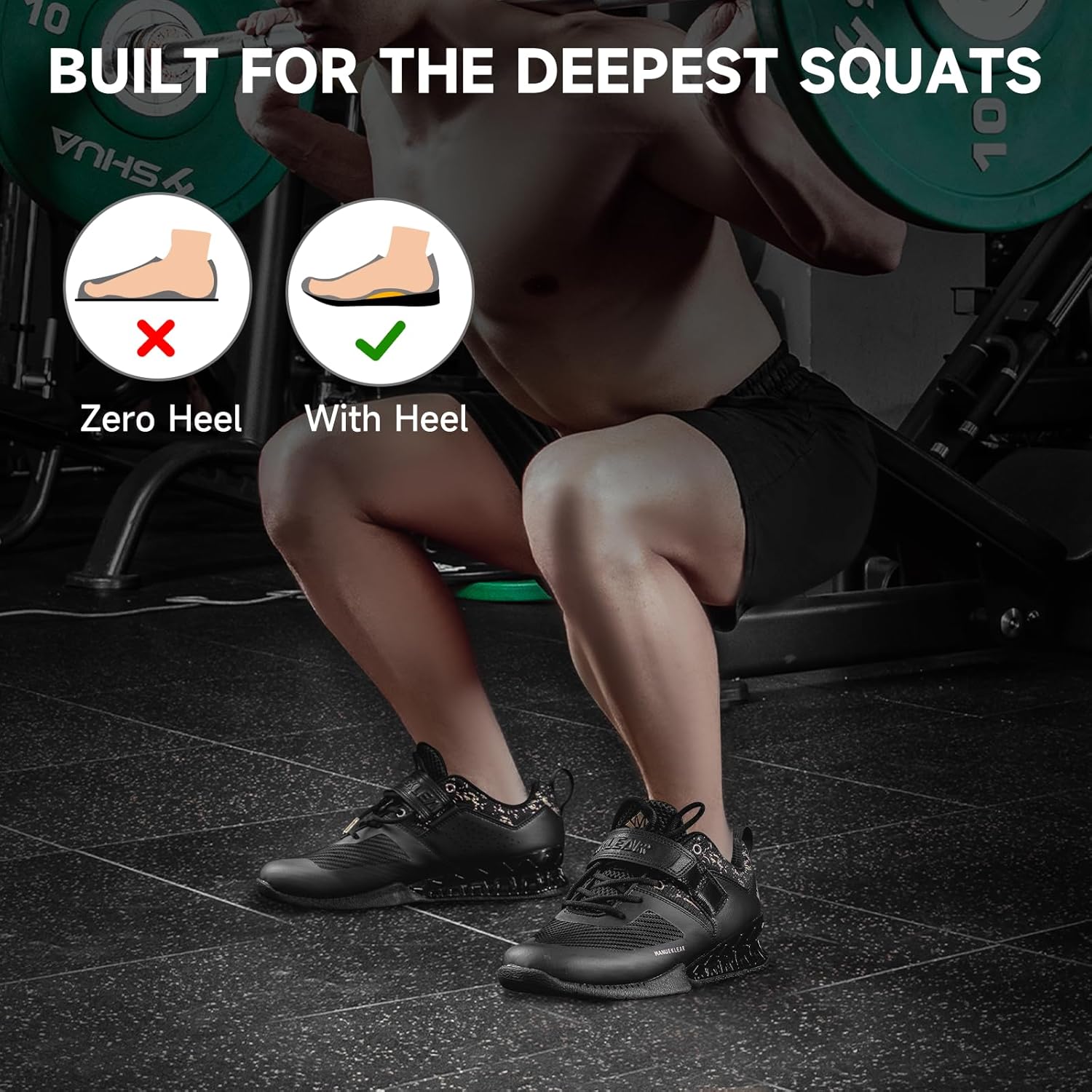 MANUEKLEAR Deadlift Footwear, Robust Anti-Slip Lifting Footwear for Males, Skilled ... - Image 3