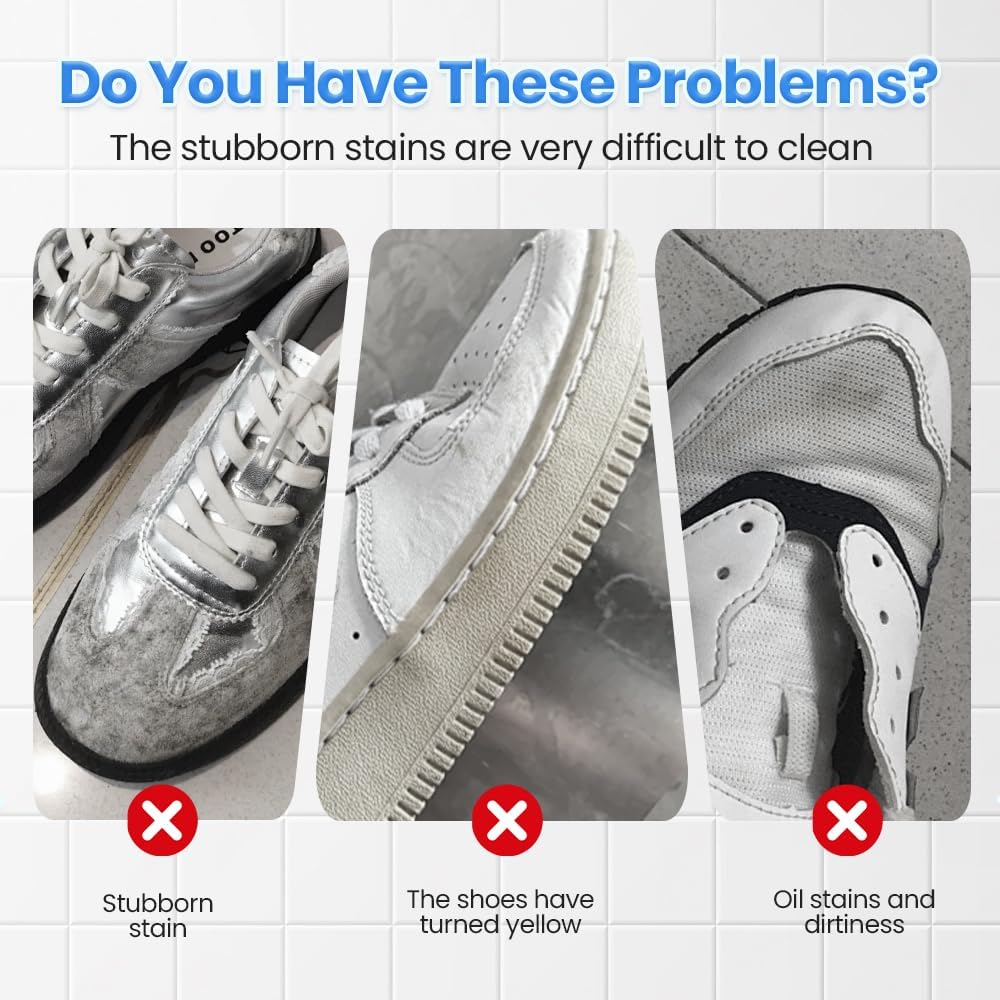 White Shoe Cleaner Cream, 2026 Improve Multipurpose No-Wash Stable Comes, Shoe Cl... - Image 3