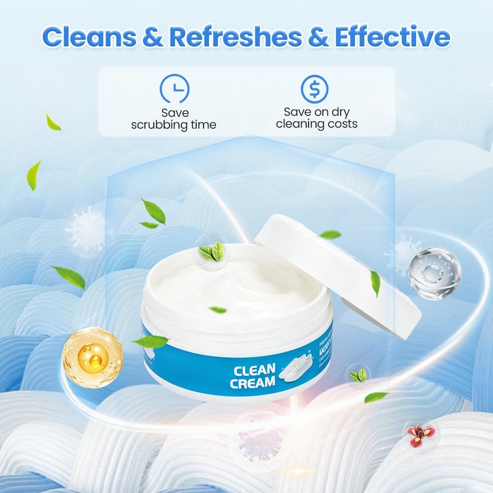 White Shoe Cleaner Cream, 2026 Improve Multipurpose No-Wash Stable Comes, Shoe Cl... - Image 7
