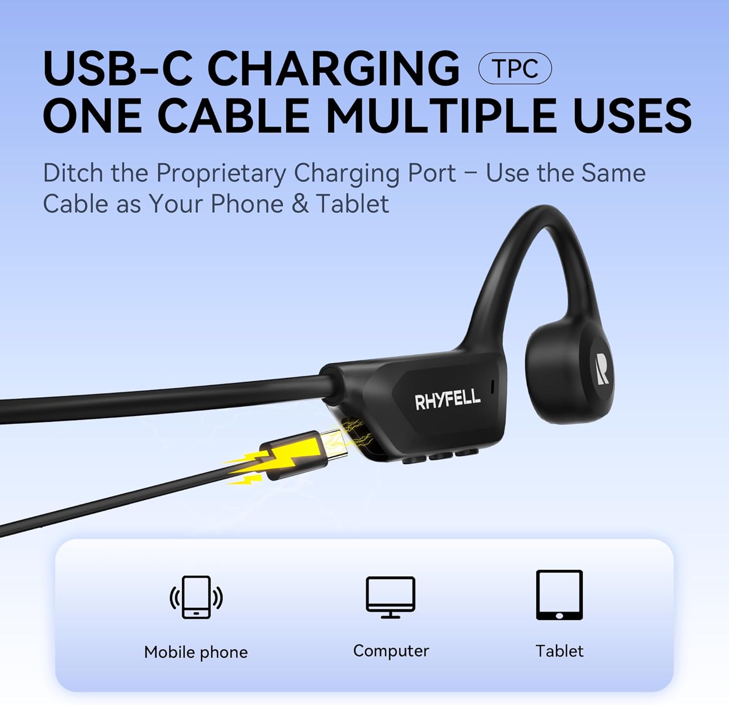 Bone Conduction Headphones, Open-Ear Bluetooth Wi-fi Sports activities Headphones with M... - Image 8