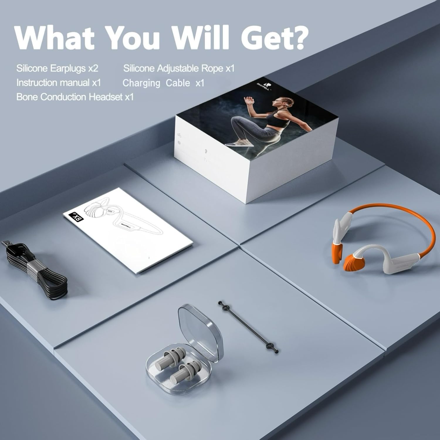 Swimming Headphones, IP68 Waterproof Bone Conduction Headphones, Constructed-in 32GB M... - Image 9