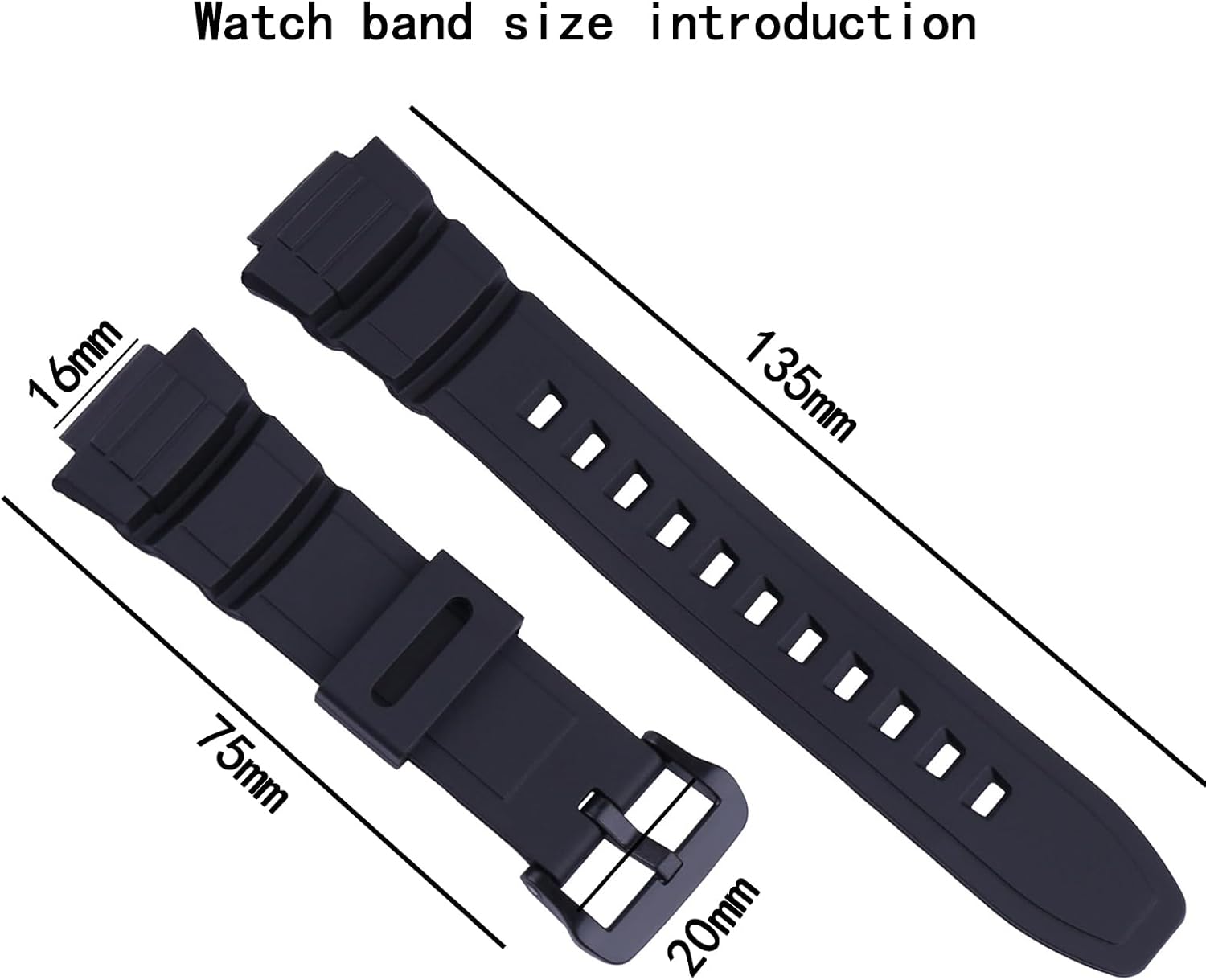 Males's Resin Watch strap buckle suitable with Casio g-Shock MCW-100 110H W-S220... - Image 4