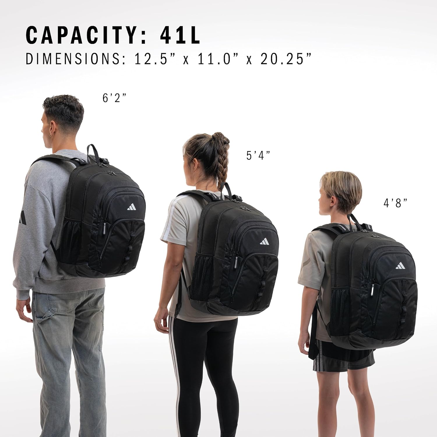 adidas Primetime Giant Backpack – Daypack for Journey Sports activities Fitness center Work Faculty, 41L - Image 6
