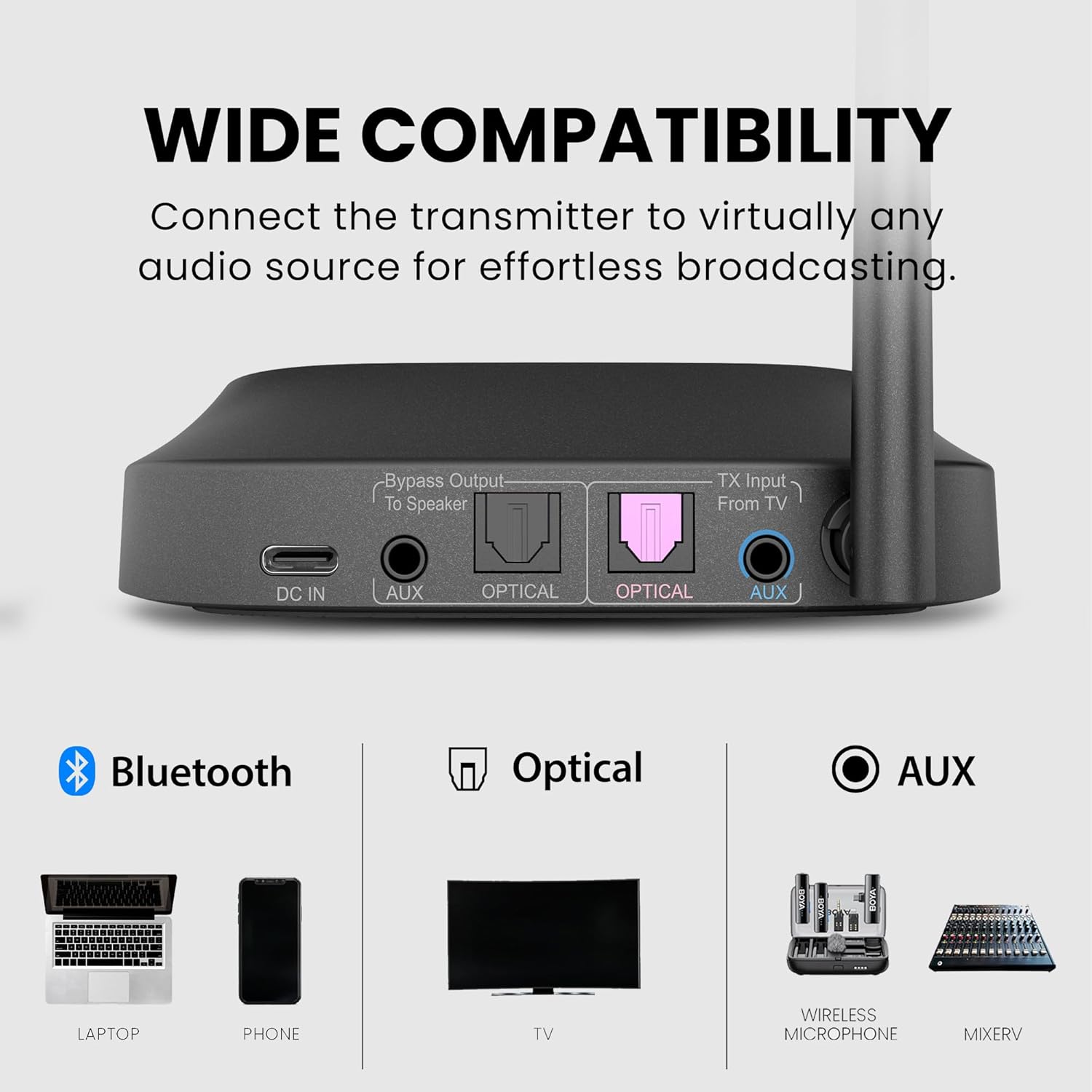 Avantree Quartet 2 - Wi-fi Group Listening Headphones & Transmitter for TV, C... - Image 3