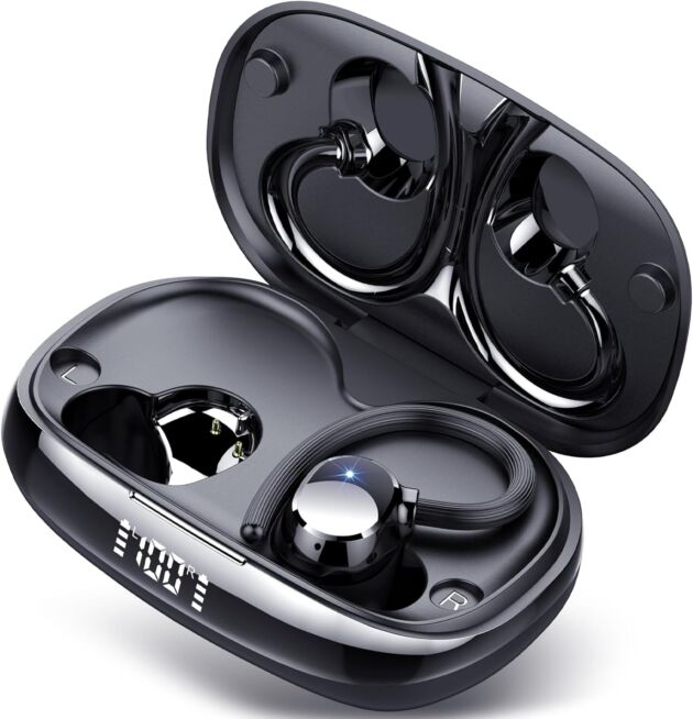 Wi-fi Earbuds, Bluetooth Headphones 80Hrs Deep Bass Playtime with LED Show...