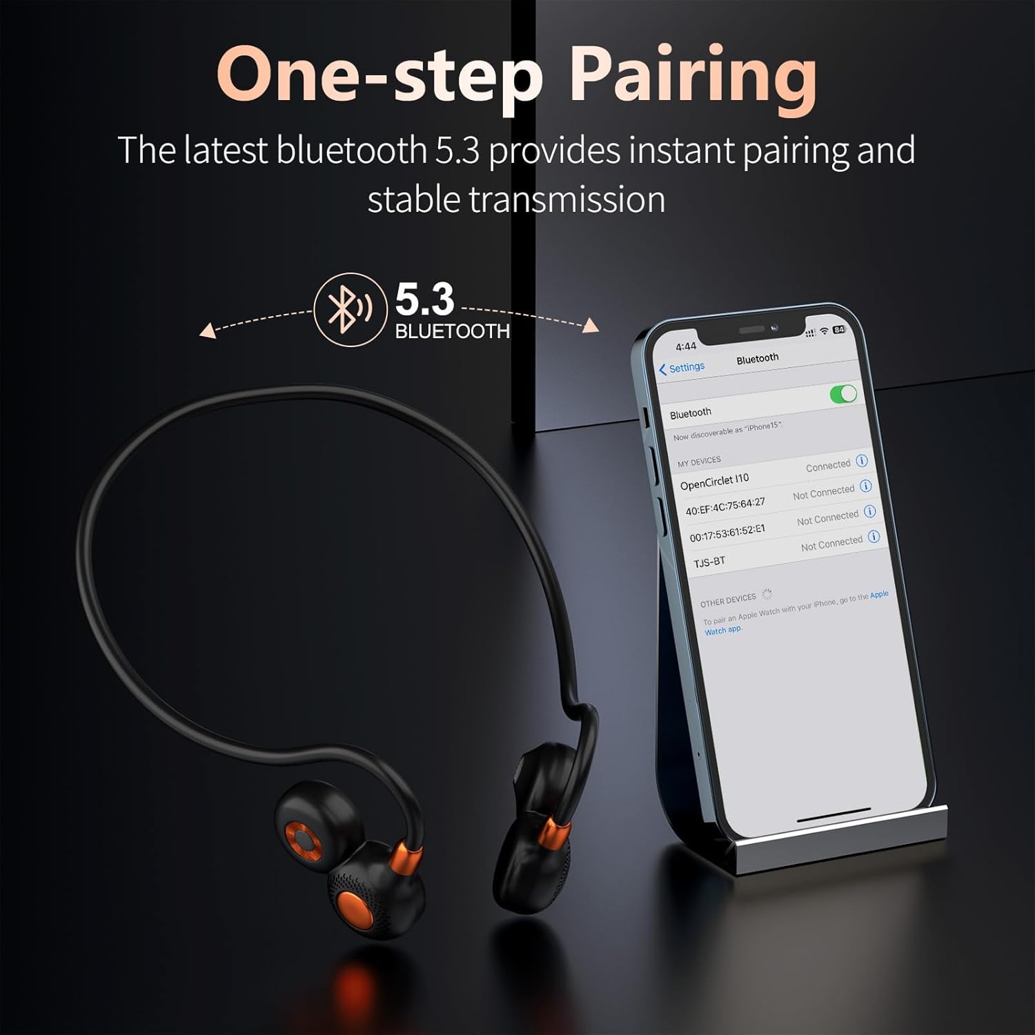 Ortizan Open Ear Headphones, Bluetooth 5.3 Wi-fi Air Conduction Headphones Sp... - Image 6