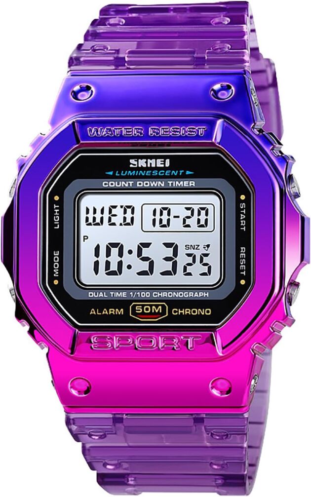 Gosasa Outside Sport Unisex Watches LED Mild Digital Watches Clear Multif...