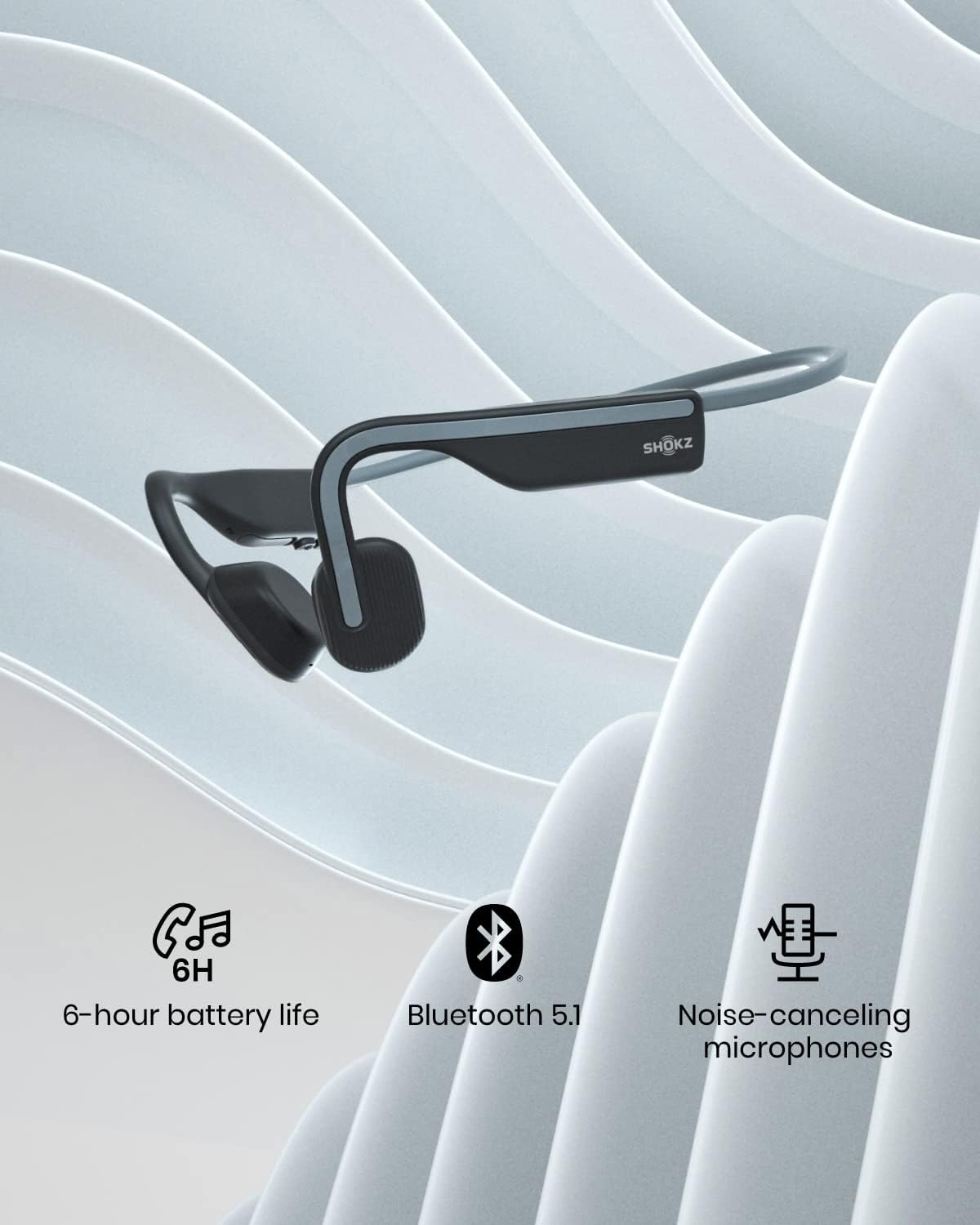 SHOKZ OpenMove - Open-Ear Bluetooth Sport Headphones, Bone Conduction Wi-fi E... - Image 6