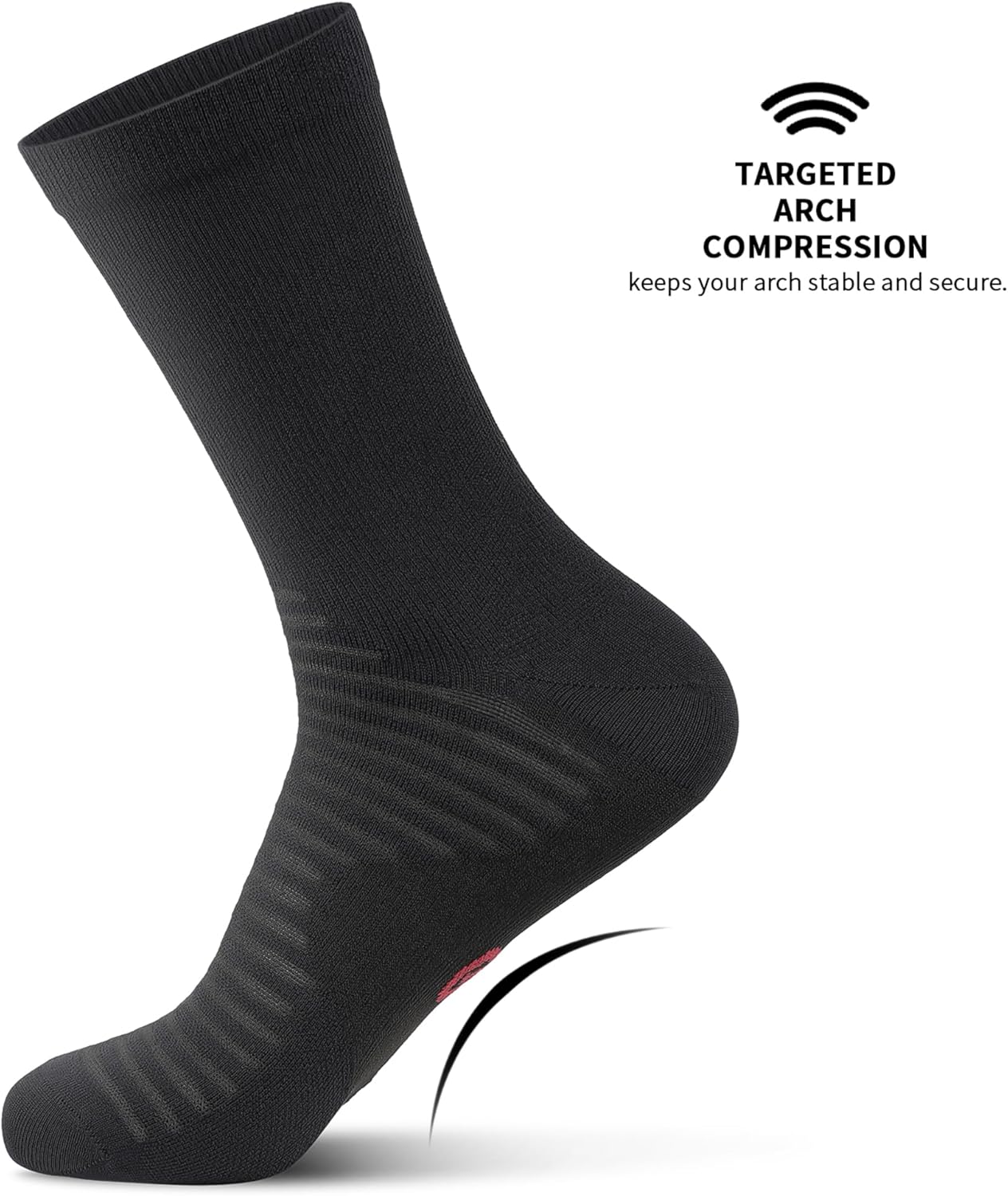PAPLUS Compression Athletic Crew Socks (6 Pairs) for Males & Girls - Image 5