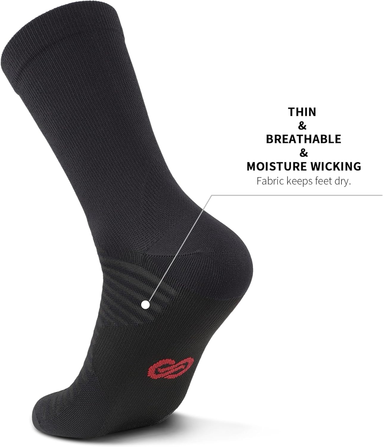 PAPLUS Compression Athletic Crew Socks (6 Pairs) for Males & Girls - Image 6