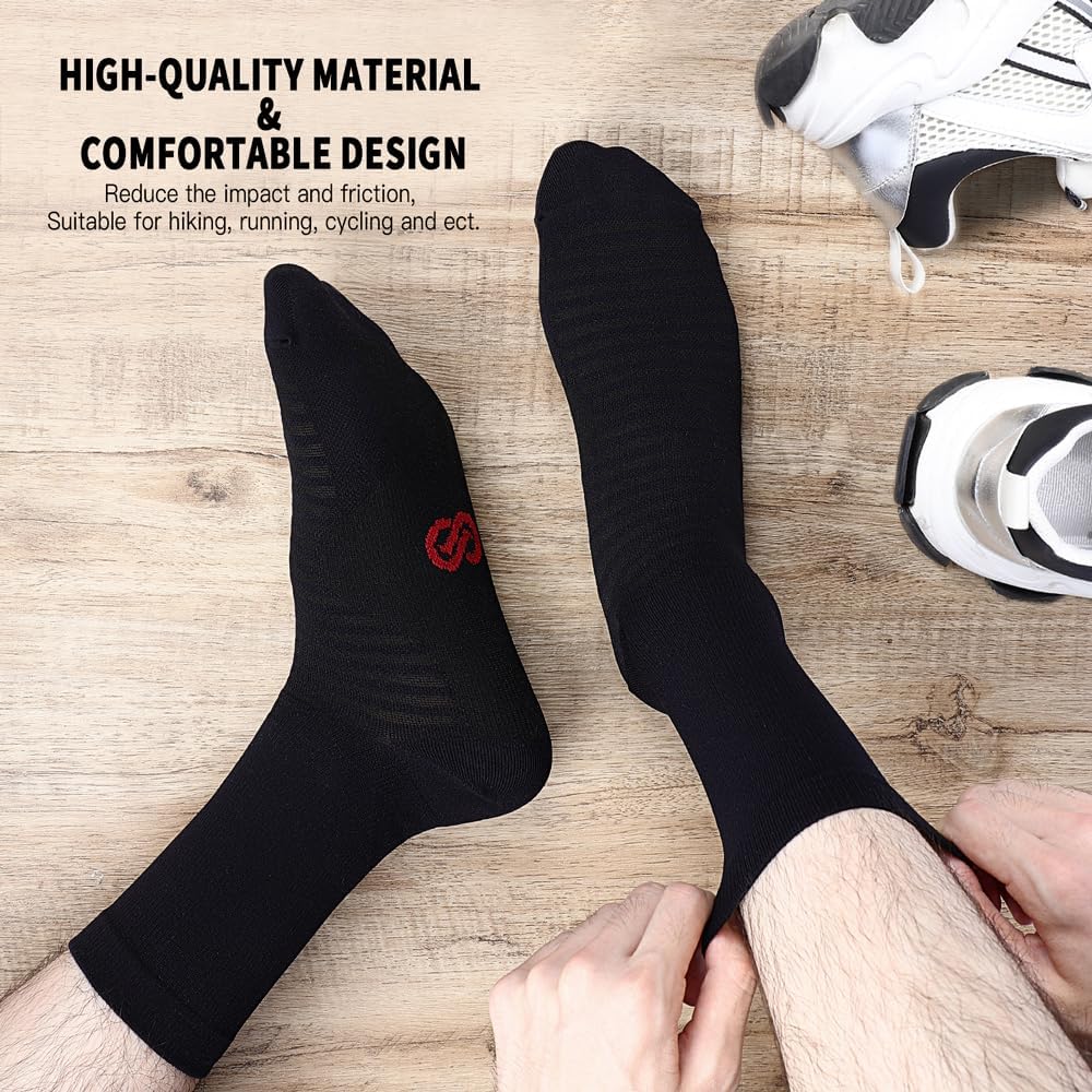 PAPLUS Compression Athletic Crew Socks (6 Pairs) for Males & Girls - Image 7