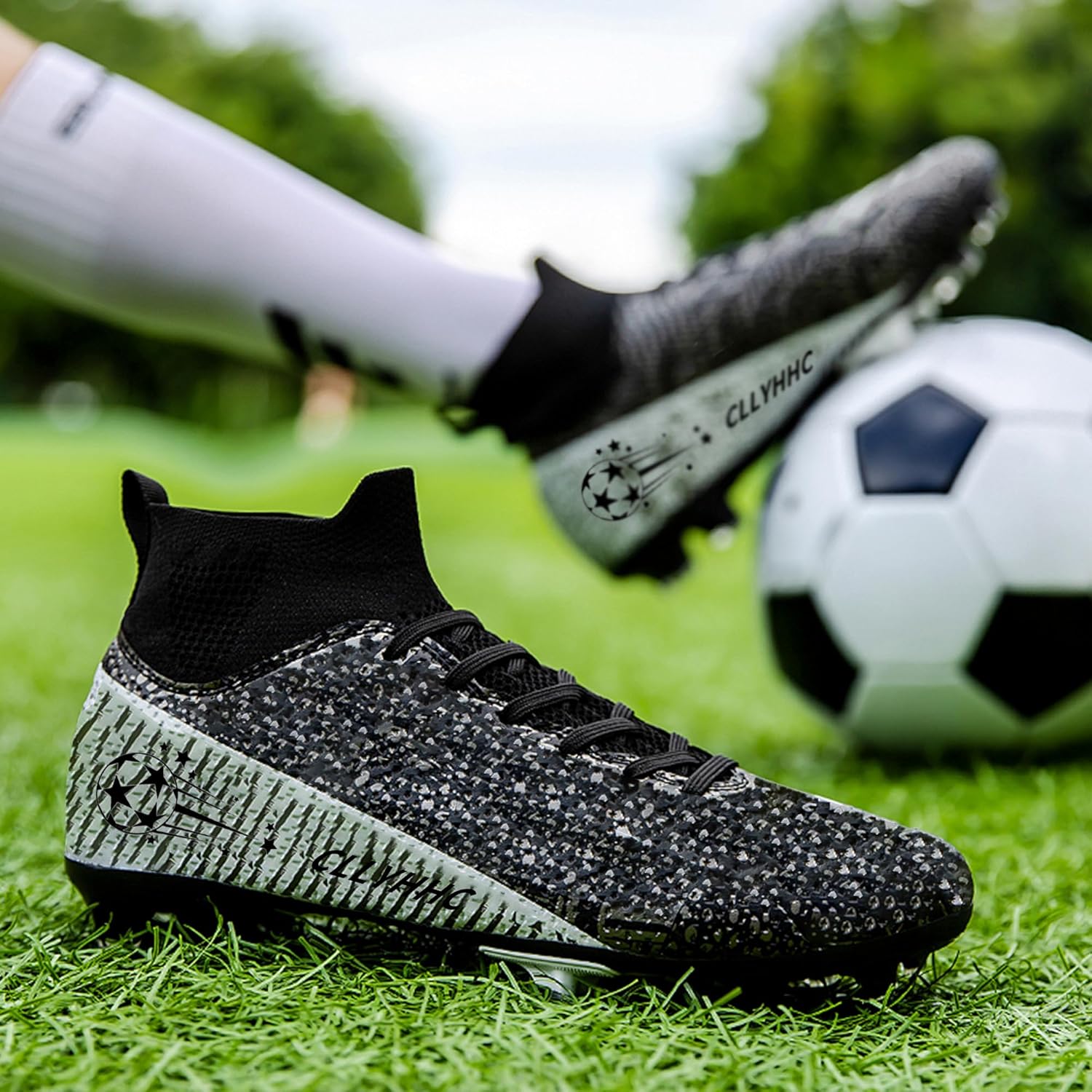 Males's Soccer Sneakers Soccer Cleats Coaching Athletic Shoe for AG/FG Outside/Indo... - Image 3