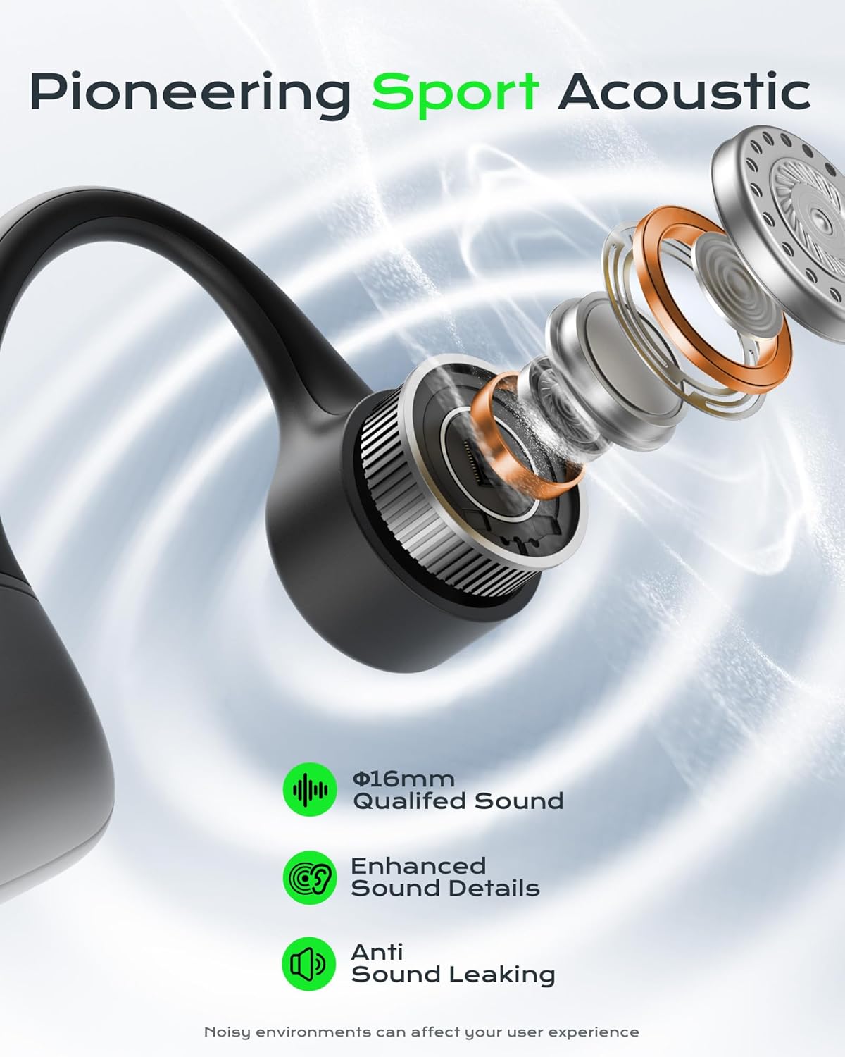 Open Ear Sport Headphones, Wi-fi Bone Conduction Earphones, Constructed-in 32GB MP3... - Image 4