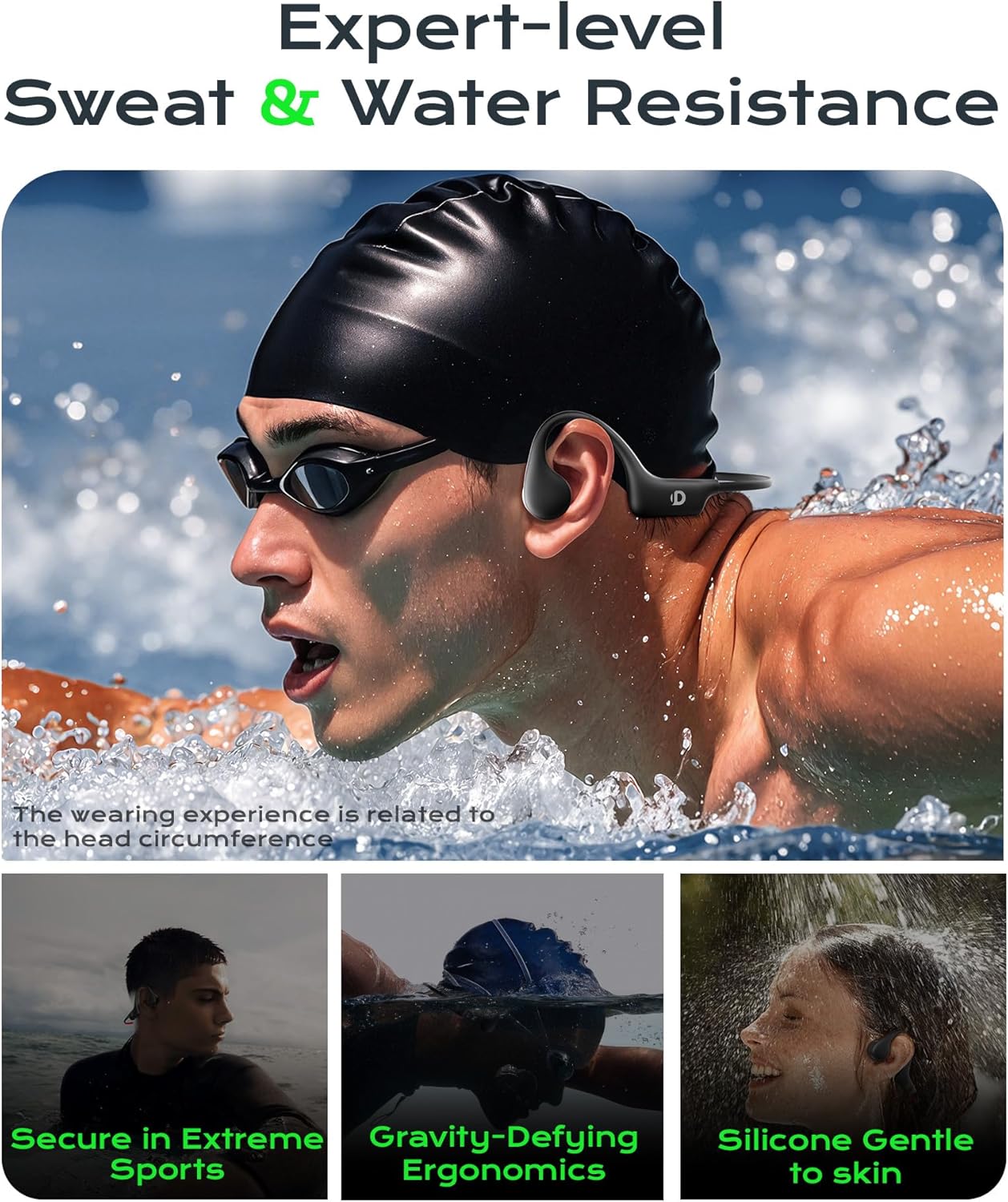 Open Ear Sport Headphones, Wi-fi Bone Conduction Earphones, Constructed-in 32GB MP3... - Image 7