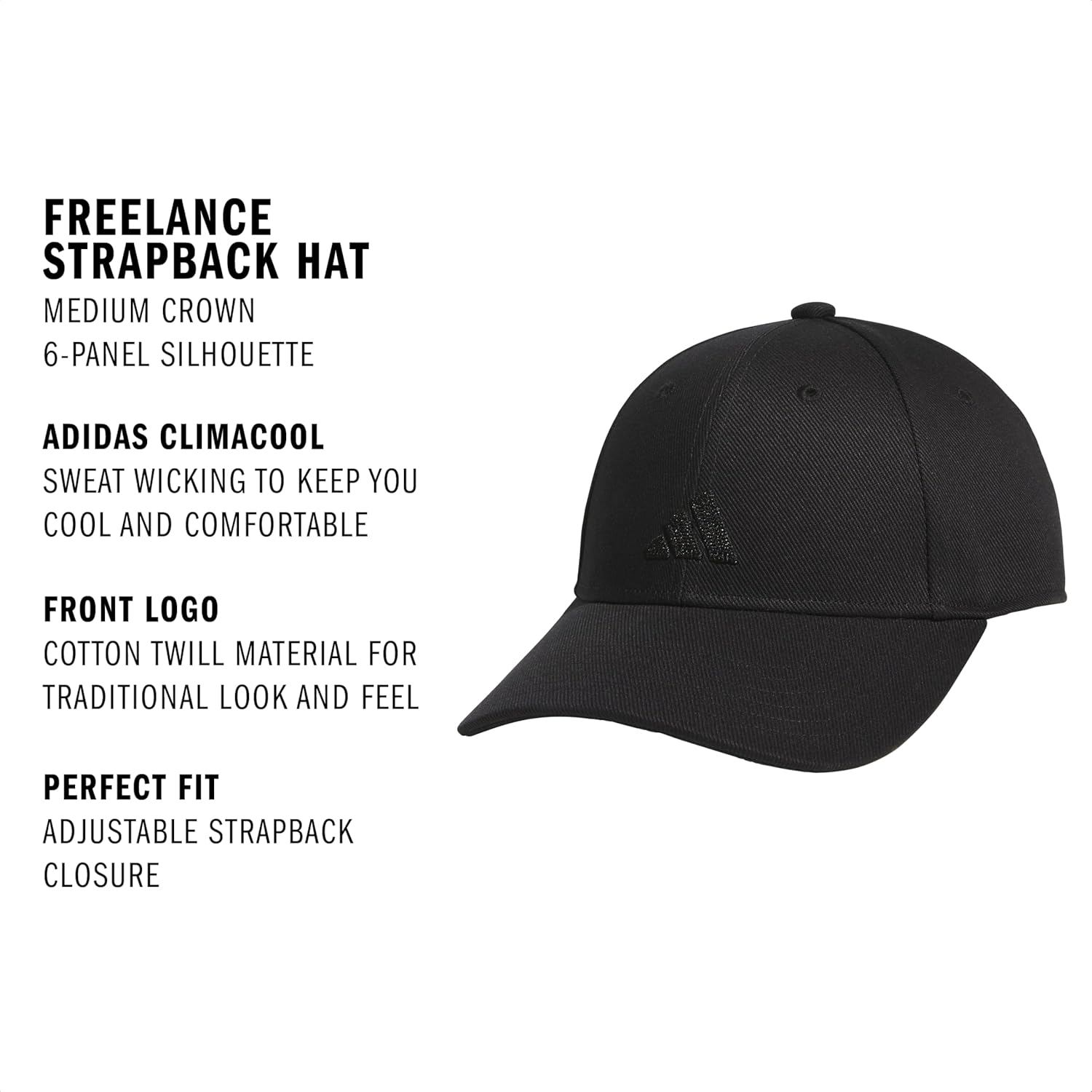 adidas Ladies's Ladies's Freelance Strapback Hat - Image 2