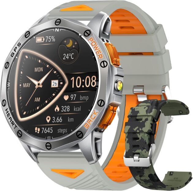 Navy Sensible Watches Constructed-in GPS, 170+ Sport Modes for Males with Flashlight, S...