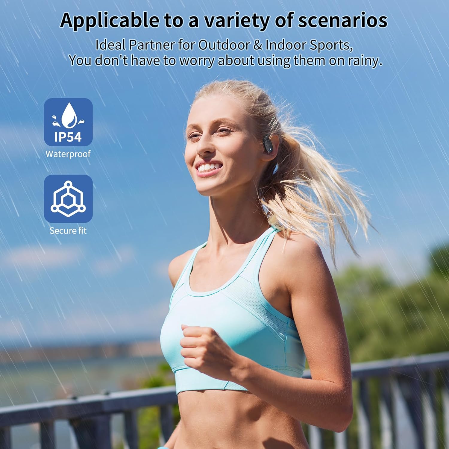 Open Ear Headphones, Bluetooth Headphones 5.3 Sports activities with Good Digital Show,... - Image 7