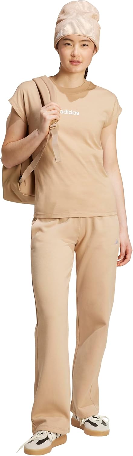 adidas Girls's Linear Single Jersey Sportswear T-Shirt