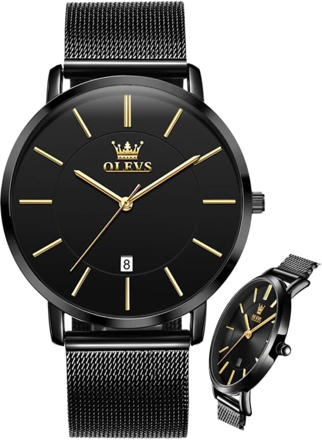 OLEVS Mens Watches Minimalist Extremely Skinny Style Informal Analog Quartz Date Watch...