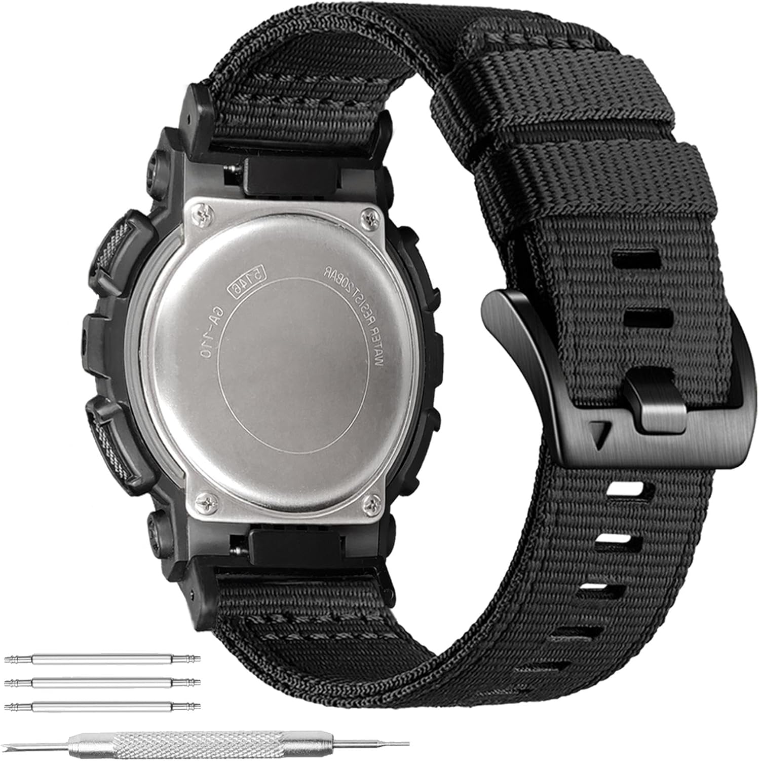 Abanen Rugged Nylon Watch Band for Casio gshock DW-5600/8900, Adjustable Sports activities ...