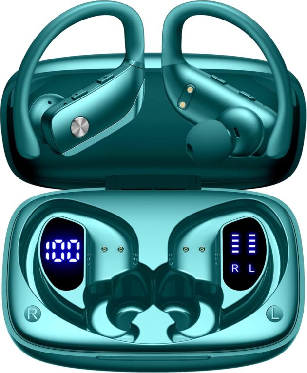 bmani Ear Buds Wi-fi Earbuds Bluetooth Headphones with 80H Playtime LED Displ...