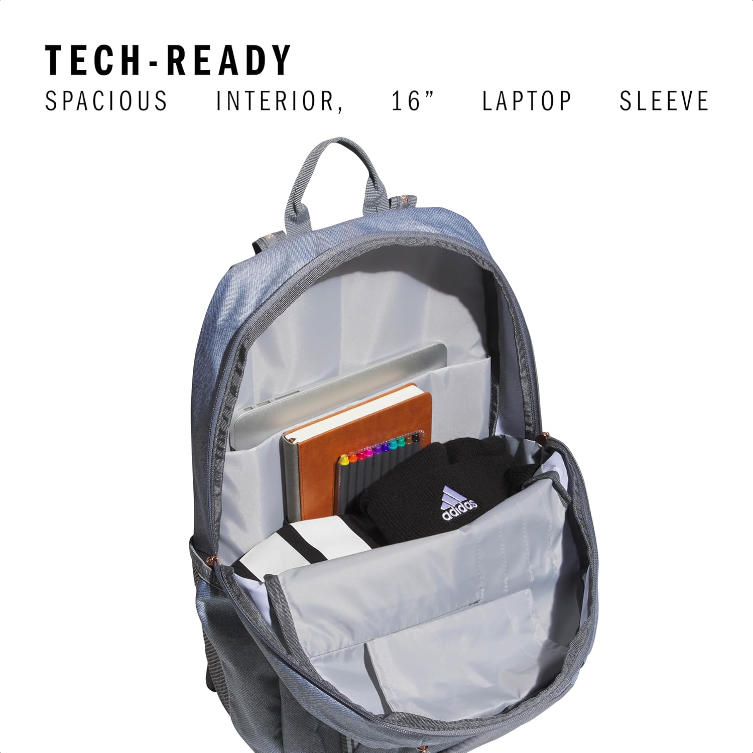 adidas Excel Backpack for Males & Ladies – Sturdy Giant Athletic Laptop computer Bag - Image 2